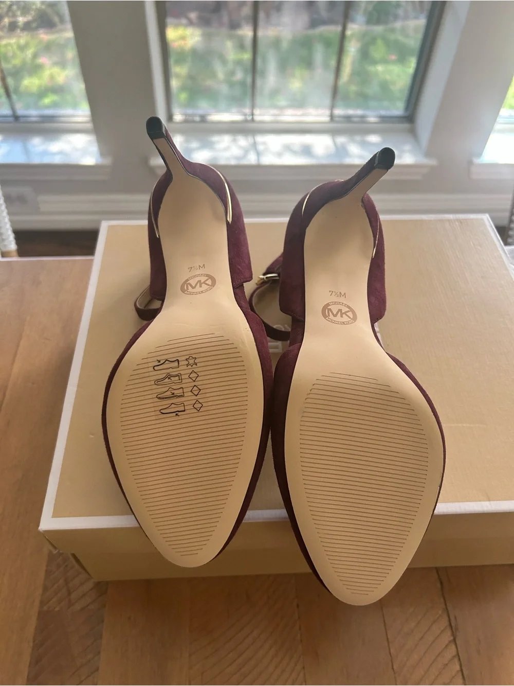 Michael Kors Plum Suede Ankle-Strap Pumps